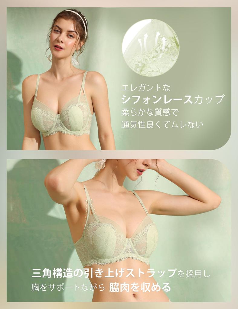 Large Lace Floral Large Size Arctic F80 [DOBREVA] Bra, Size, Lace, See-through, Bra, Lace, Underwire, Padded, Bra, Blue,