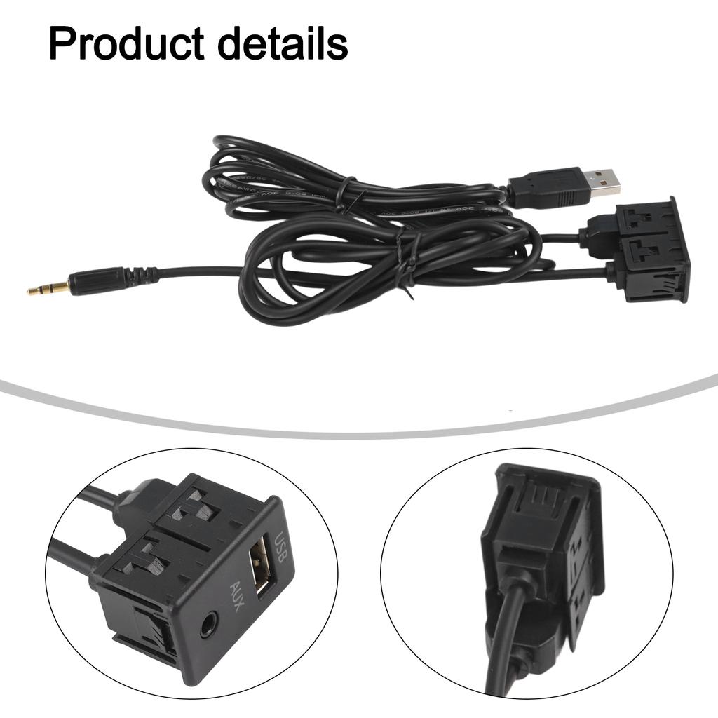 12V Voltage Compatibility Car AUX USB Adapter Dash Mount USB Socket