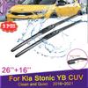 Car Wiper Blades for Kia Stonic YB CUV 2016 ~  Front Windshield Snow Scraping Frameless Silent Rubber Accessories Sticker