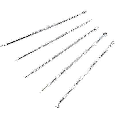 5 Pcs/Set Blackhead Face Acne Pimple Blemish Extractor Remover Tool Kit Set