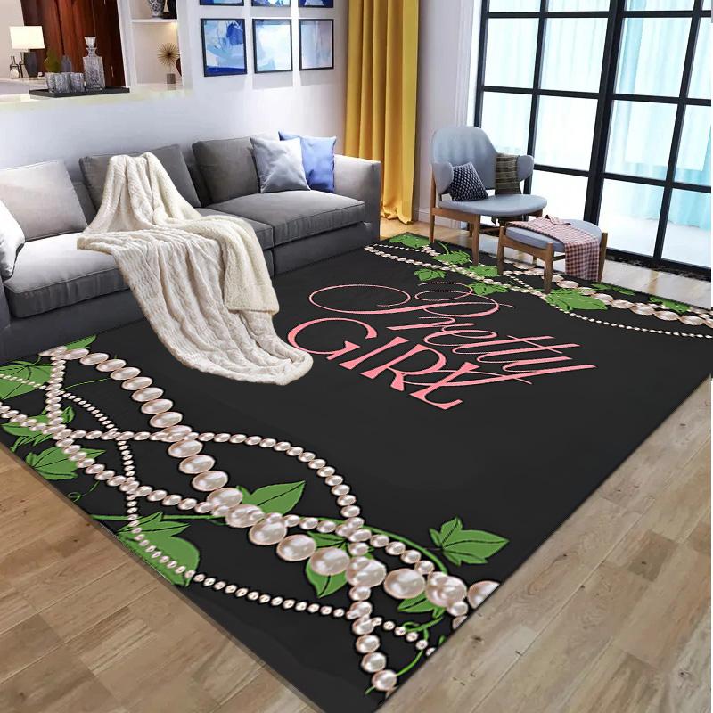 Alpha Kappa Alpha Pattern Rug, Indoor/Outdoor Mat, for Picnic, Gameroom, Bedroom, Office, Living Room, Home Decor Carpet, Birthday Gift