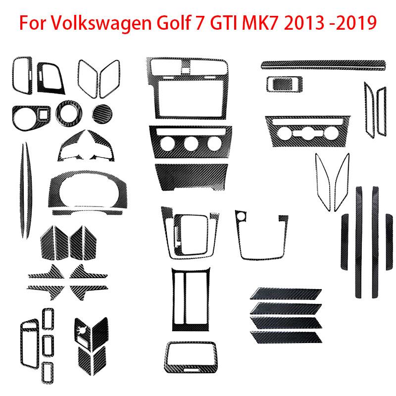 

Для Volkswagen Golf 7 GTI MK7 2013 2014 2015 2016 2017 2018 наклейки из углеродного волокна для украшения интерьера автомобиля Стайлинг
