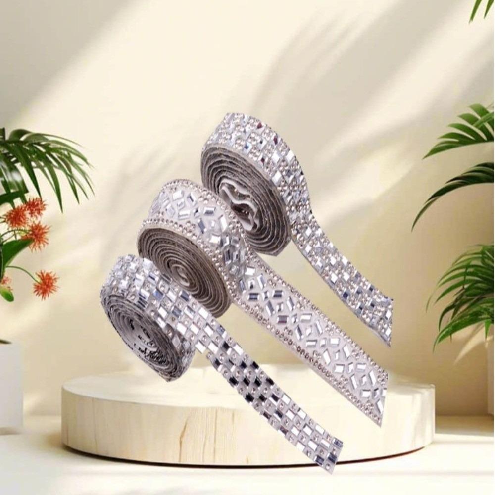 Sticky Back Rhinestone Self Adhesive Crystal Strip White Crystal DIY Crystal Rhinestone Rhinestone Tape Shoes Bag Decor