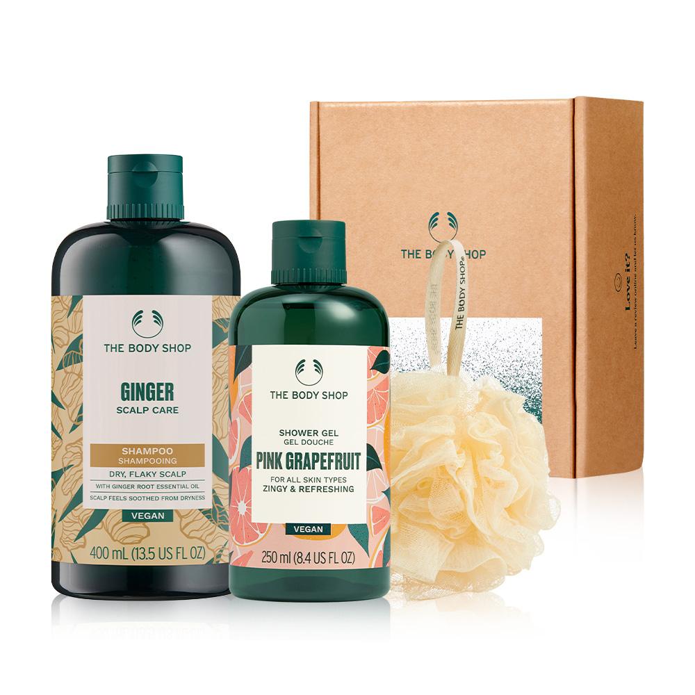 

[The Body Shop] Pink Grapefruit Shower Gel & Ginger Shampoo Gift Set (with Shopping Bag)