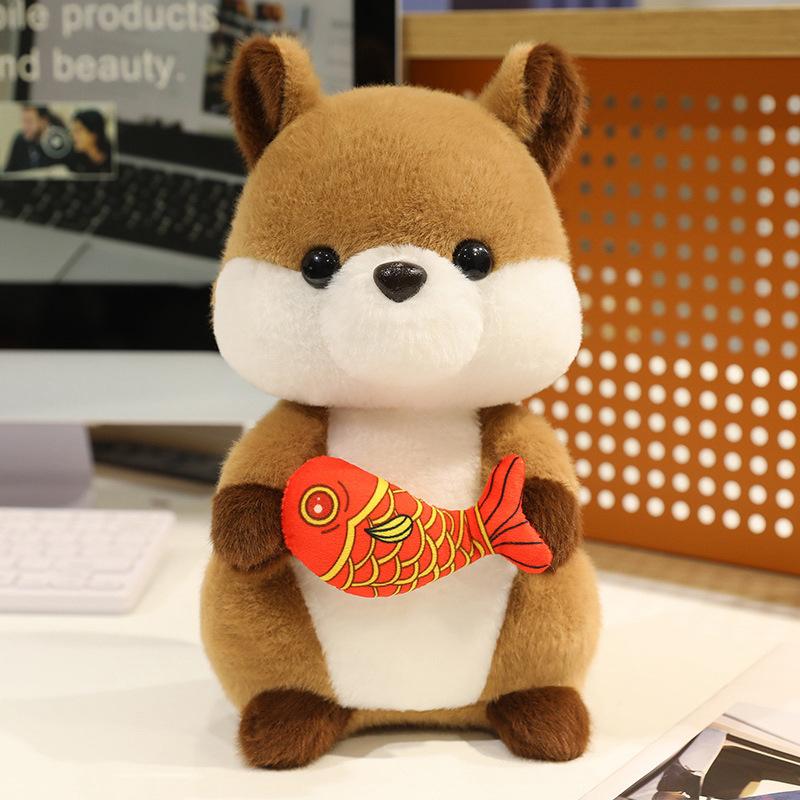 Urocza i urocza przemiana w pluszową zabawkę lalkę świstaka lalka świstaka lalka dziecięca prezent urodzinowy