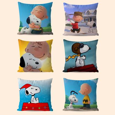 S-Snoopy Anime Cartoon Kissenbezug Auto Wurfkissenbezug Für Sofa Auto Weihnachtsgeschenk 40x40cm 45x45cm
