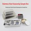 Stainless Steel Food Sample & Condiment Storage Box with Lid, 300ml, 2-Pack
