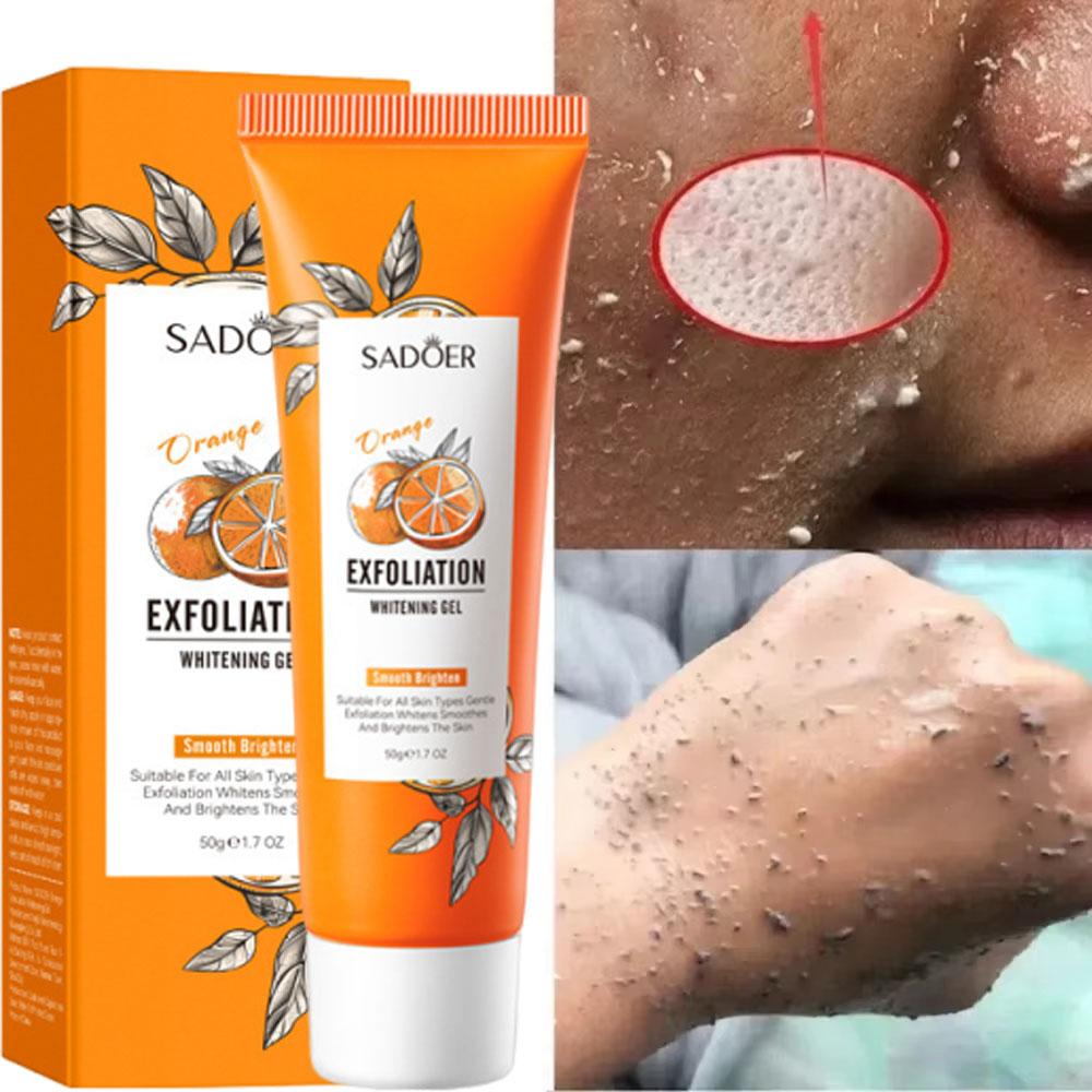 Orange Exfoliating Peeling Gel Facial Scrub Moisturizing Nourish Repair Scrubs Blackhead Removal Face Cleanser Korean Cosmetics