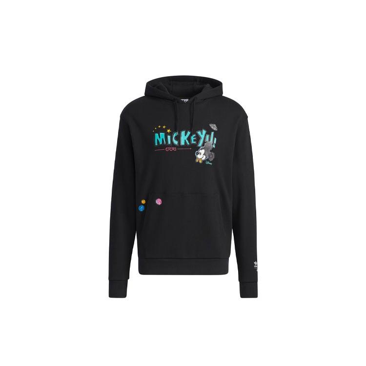adidas originals D Kas Hd II Mickey Printing Casual Pullover Black Men s H37059 XXS