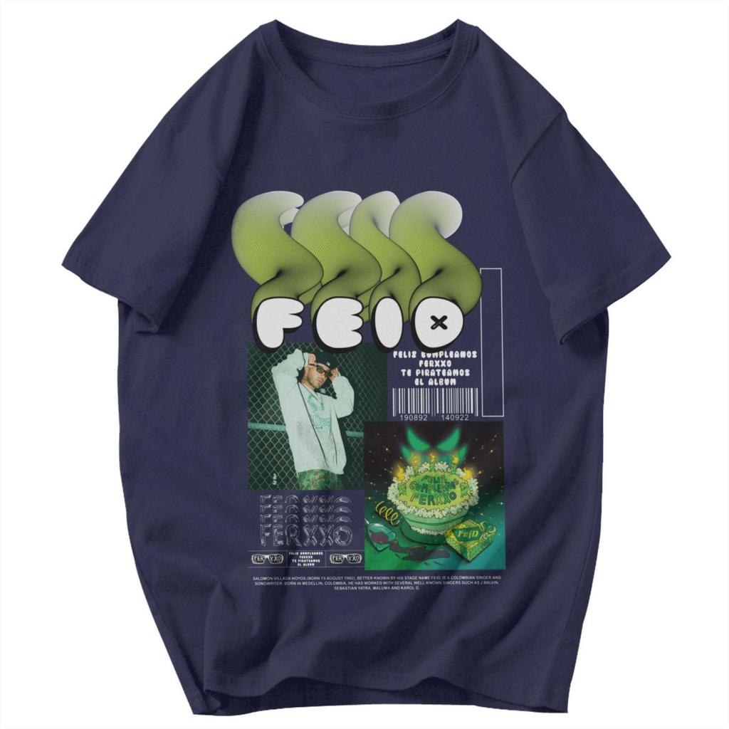 Men T Shirt Ferxxocalipsis Tour 2025 Feid Ferxxo Vintage Cotton Y2K Graphic Oneck Unisex Clothing T Shirts