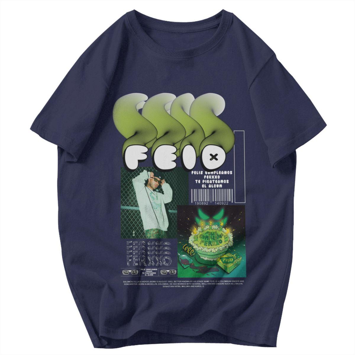 

Men T Shirt Ferxxocalipsis Tour 2025 Feid Ferxxo Vintage Cotton Y2K Graphic Oneck Unisex Clothing T Shirts 4XL