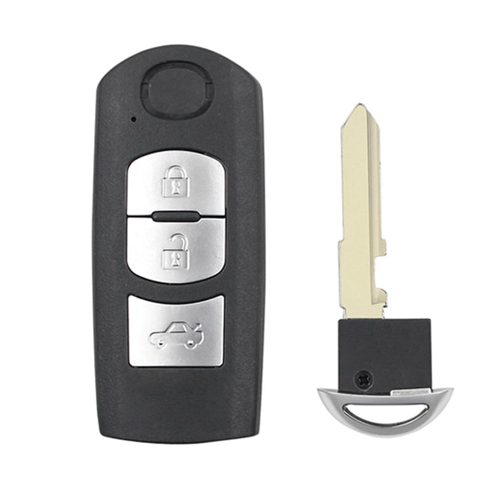 Huse pentru telecomenzi auto pentru Mazda CX-3 Axela CX-5 Atenza, Carcasă cu 3 butoane pentru cheie inteligentă cu telecomandă