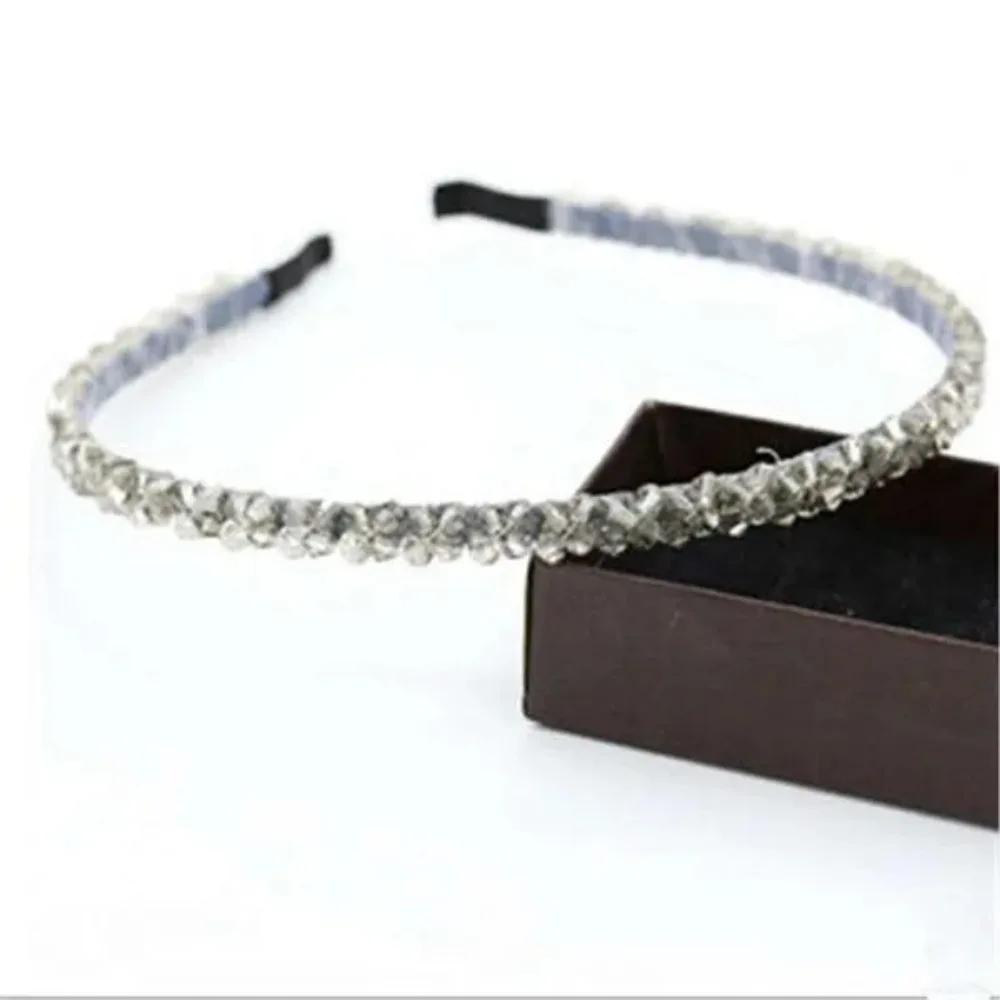 1Pc Women Fashion Hair Accessories Headbands Shinny Crystal Beaded Hair Hoop
