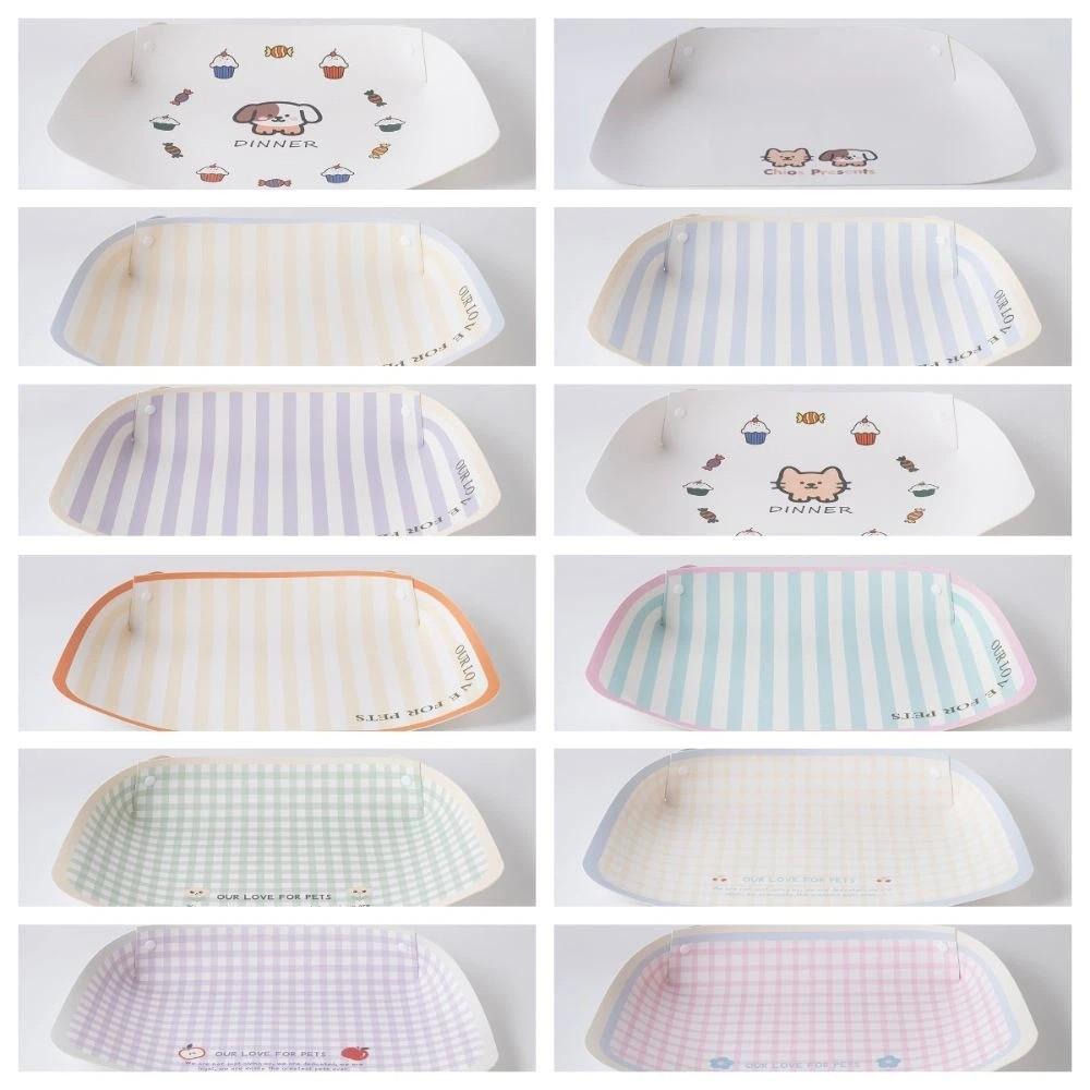 Anti Spill Pet Feeding Mat Cartoon Half Surround Design Pet Food Feeding Pad Anti Slip Waterproof Cat Bowl Mat Pet Eating