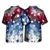 Men's Short Sleeve V-Neck  Print Chest Pocket Care Top