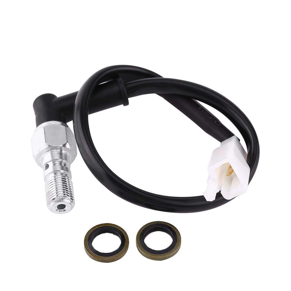 Atyhao Single Hydraulic Brake Switch Motorcycle Hydraulic Brake Switch Banjo Bolt Pressure Switch Curved