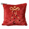 Washable Throw Pillow Covers Christmas Plush Pillowcase, 3D Embroidered Design Soft Decorative Pillows for Couch Cover, Cushion Cover Holiday