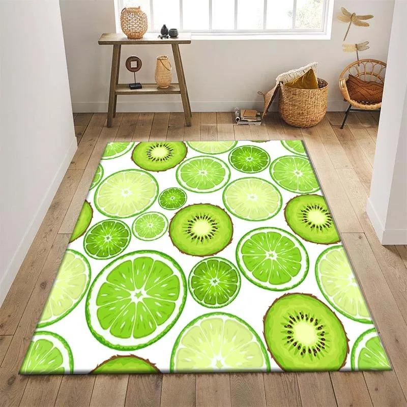 Fruit Lemon Print Floor Mats Door Decoration Home Living Room Floor Mats