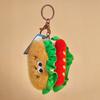 Hamburg Cute Fries Plush Doll Key Chain With Food Shapes For Collecting Gifts