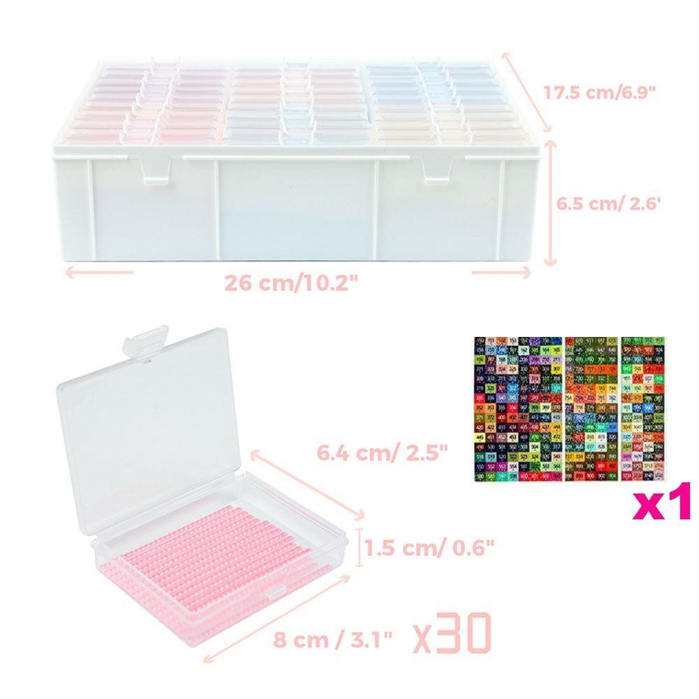DIY Craft 5D Diamond Painting Tray Storage Box Embroidery Large Capacity Beading Plates with Lid Plastic