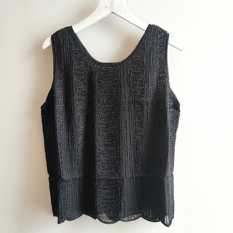 

Luxury Beaded Crystal Sleeveless Camisole Vest Top One Size