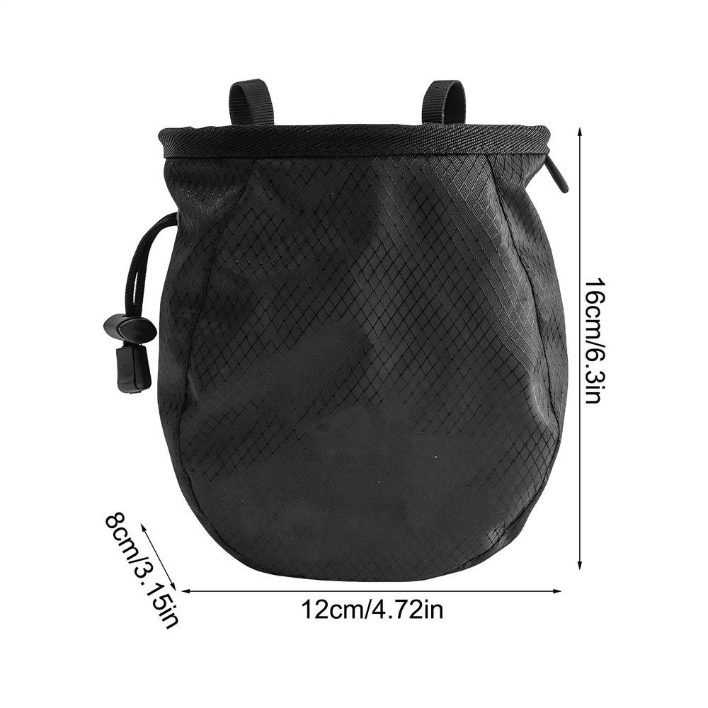 Climbing Chalk Bag Waterproof Adjustable Drawstring Chalk Belt Pouch for Climber Beginner Athlete Outdoor Travel Sports Gym