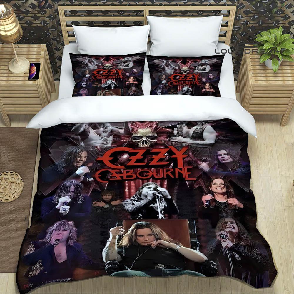 Set Biancheria da Letto Stampati Ozzy Osbourne squisito set di biancheria da letto copripiumino set piumone set biancheria da letto lusso regalo di compleanno