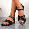 Summer Women's Casual and Comfortable Versatile Woven Beach Sandals for External Wear
