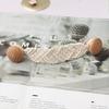 Beech Wood Door Cabinets Handle Drawer Pull Knob Handmade Cotton Rope 19cm