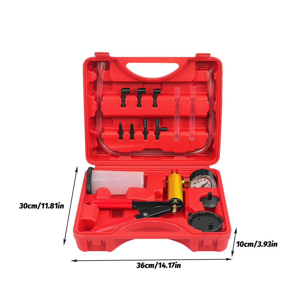 Kit Portable Handheld Vacuum Test Set Brake Bleeding Tester Gauge Auto