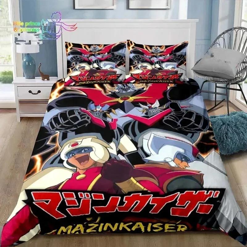 Robot Grendizer Bedding Set Single Twin Full Queen King Size Bed Set Adult Boys Bedroom Anime Bedding Gift