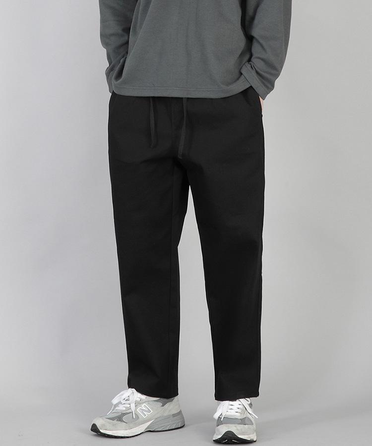 Seinteukeulu Plain Tapered Cotton Pants Rtp-380 Black