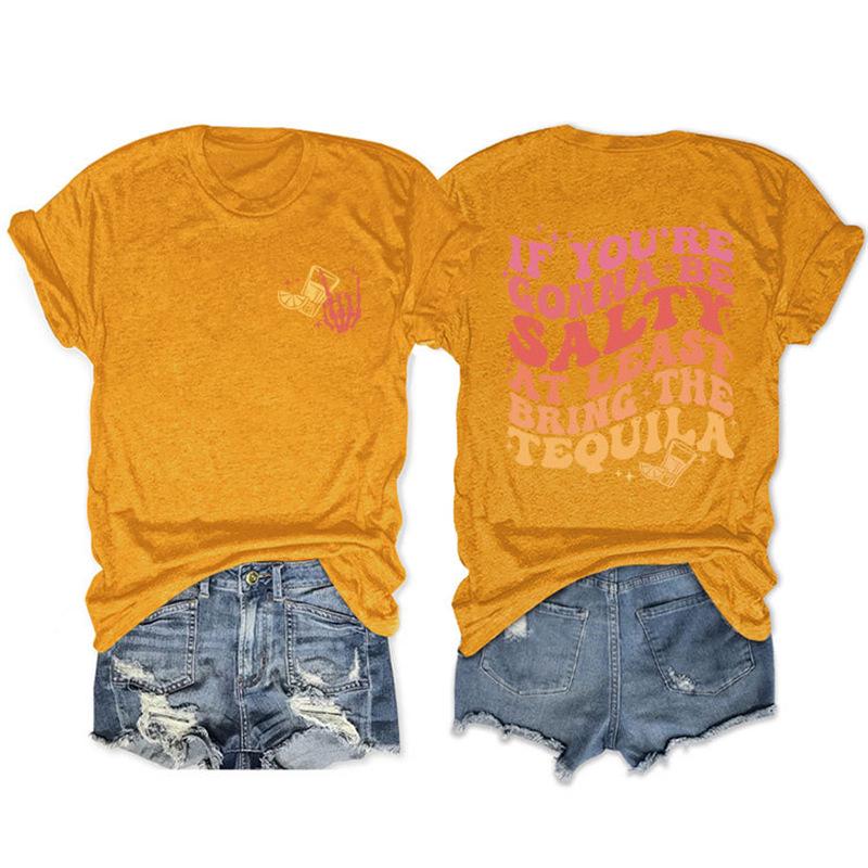 

Double-Sided Printed Salty Vibes Loose Fit T-Shirt L