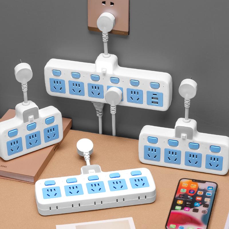 

Багатофункціональний USB-подовжувач із нічником із бездротовим мультиперемикачем і розетками перетворення «один-до-багатьох».