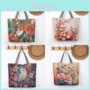 Butterfly 3d Embroidered Fabric Tote Bag With Zipper Closure For Women And Shopping