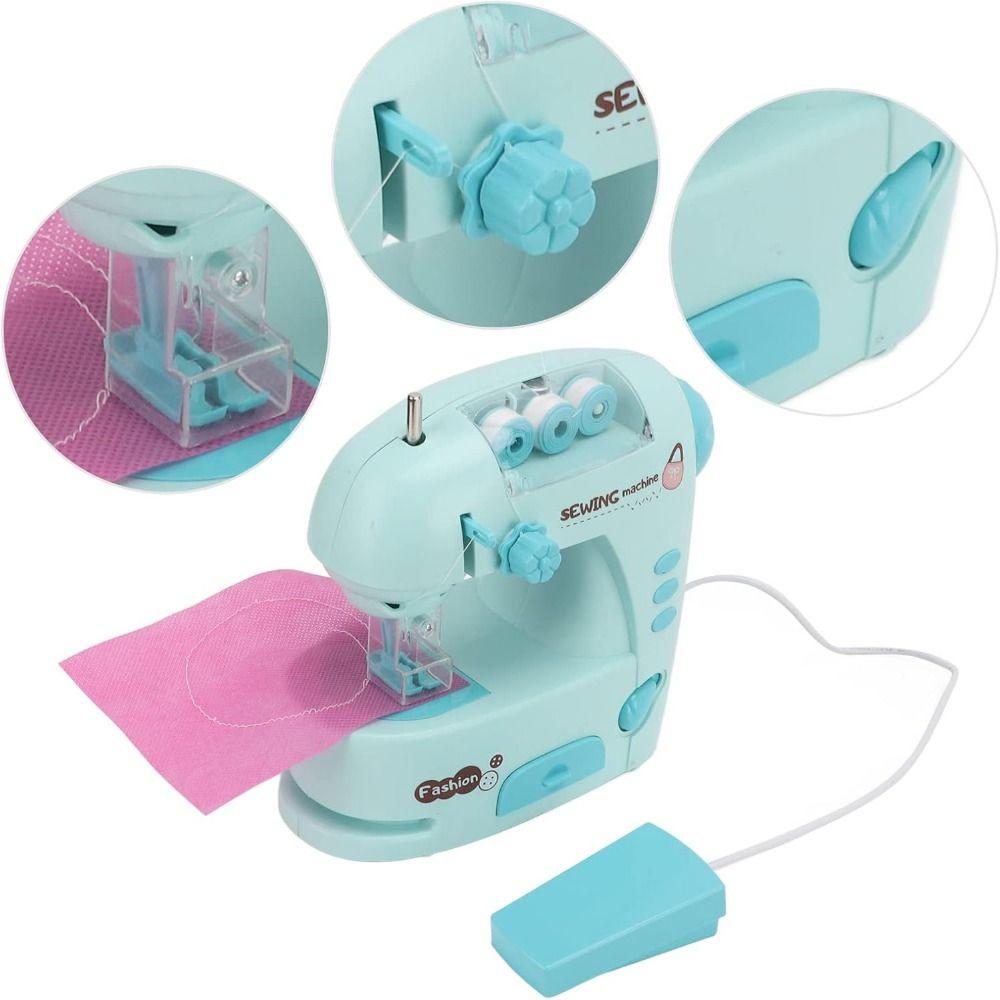 Mini Kids Electric Sewing Machine with Lights Children Sewing Machine  Parent-Child Interaction