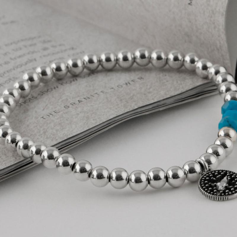 SHOVEOFF SVB-#220 Stříbro 92.5 Tyrkys Minball Náramek