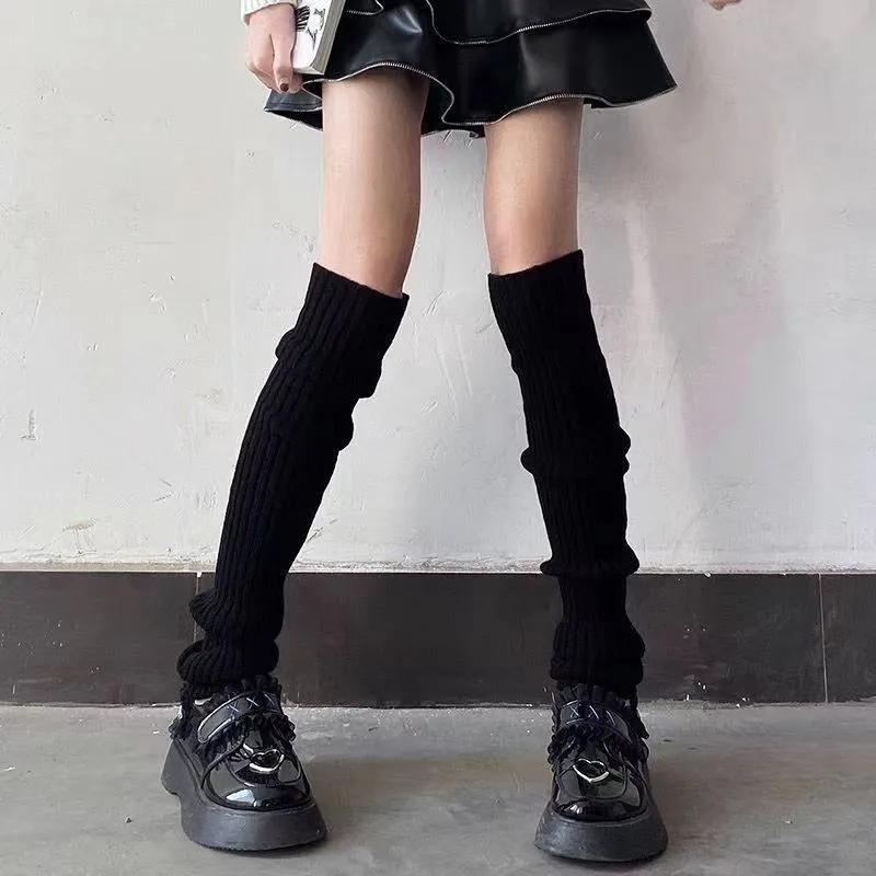 70cm Women Sexy Long Knitting Leg Warmers Foot Cover Leg Warm Uniform Cosplay Sweet Lolita Girls Boot Pile Up Socks