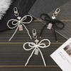1Pc Camera Bag Key Chain Jewelry Gift Decoration Korean Cute Bow Pearl Phone Pendant Chain Charm Strap Phone Accessories