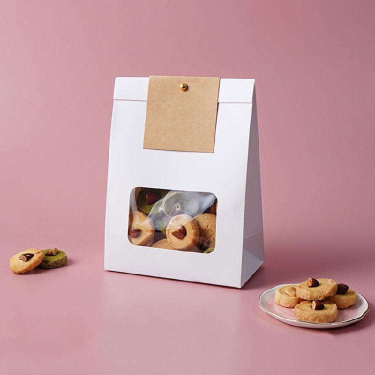 50pcs Food Package Bags Convenient Cookie Bag with Clear Window Food Container