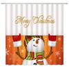 Unframed Christmas Nutcracker Shower Curtain, Christmas Tree Snowman Bathroom Curtain Decoration Set With Hook Fabric Christmas