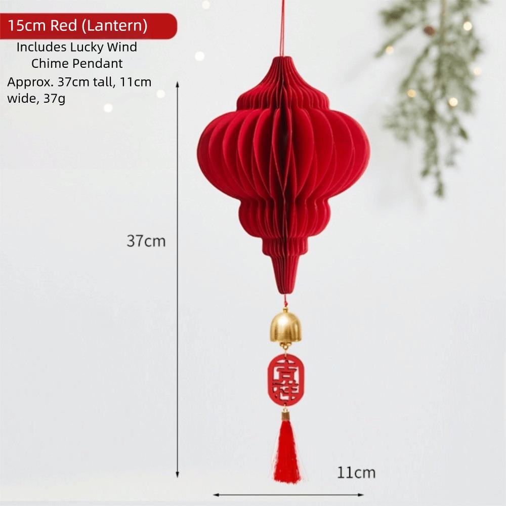 2026 Red Honeycomb New Year Decorations with Tassel Paper Christmas Tree Ornament Hanging Style Christmas Balls Patio Decor