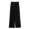 Pantaloni Dritti a Vita Alta Larghi da Donna con Elastico in Vita Vestibilità Comoda 2026