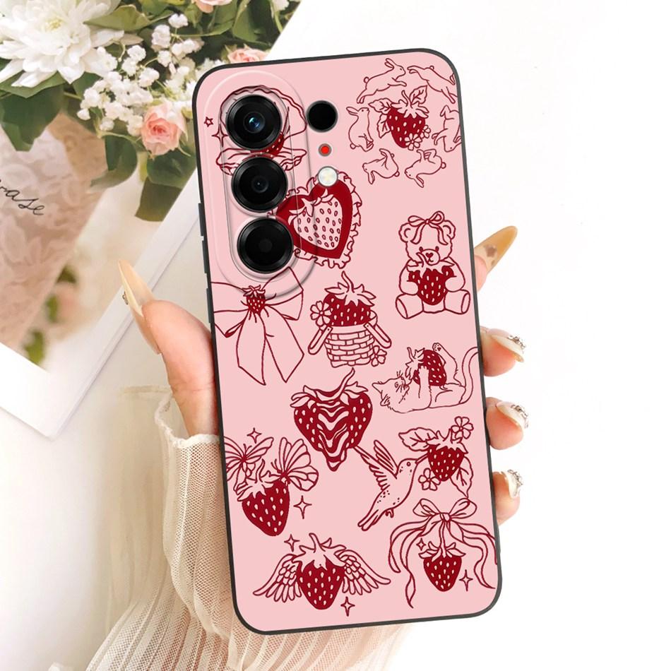 For Tecno Camon 50 4G 2026 Cute Cat Flower Cartoon Phone Case For Tecno Camon50 4G Shockproof Soft Silicone Covers Bumpers