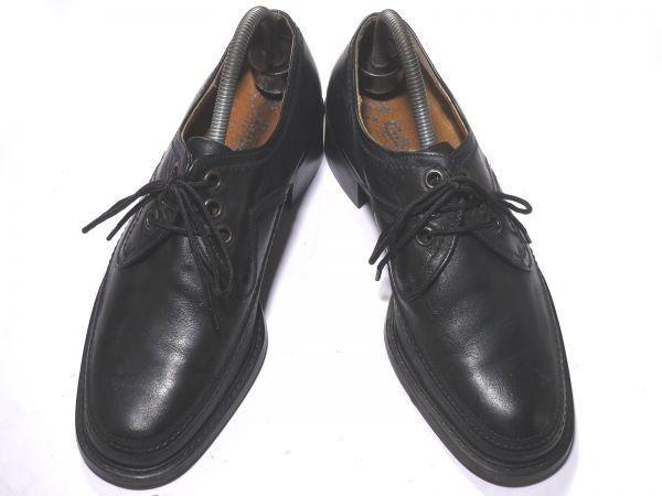 70s 80s Vintage GALLUS Made in West Germany Since 1880 Leather U Tip Shoes Black Size 7 25.5(USED)