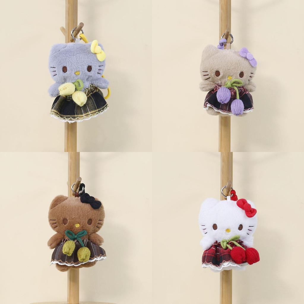 Cat Plush Keychain With Soft Pp Cotton Filling For Bag Decor And Gift