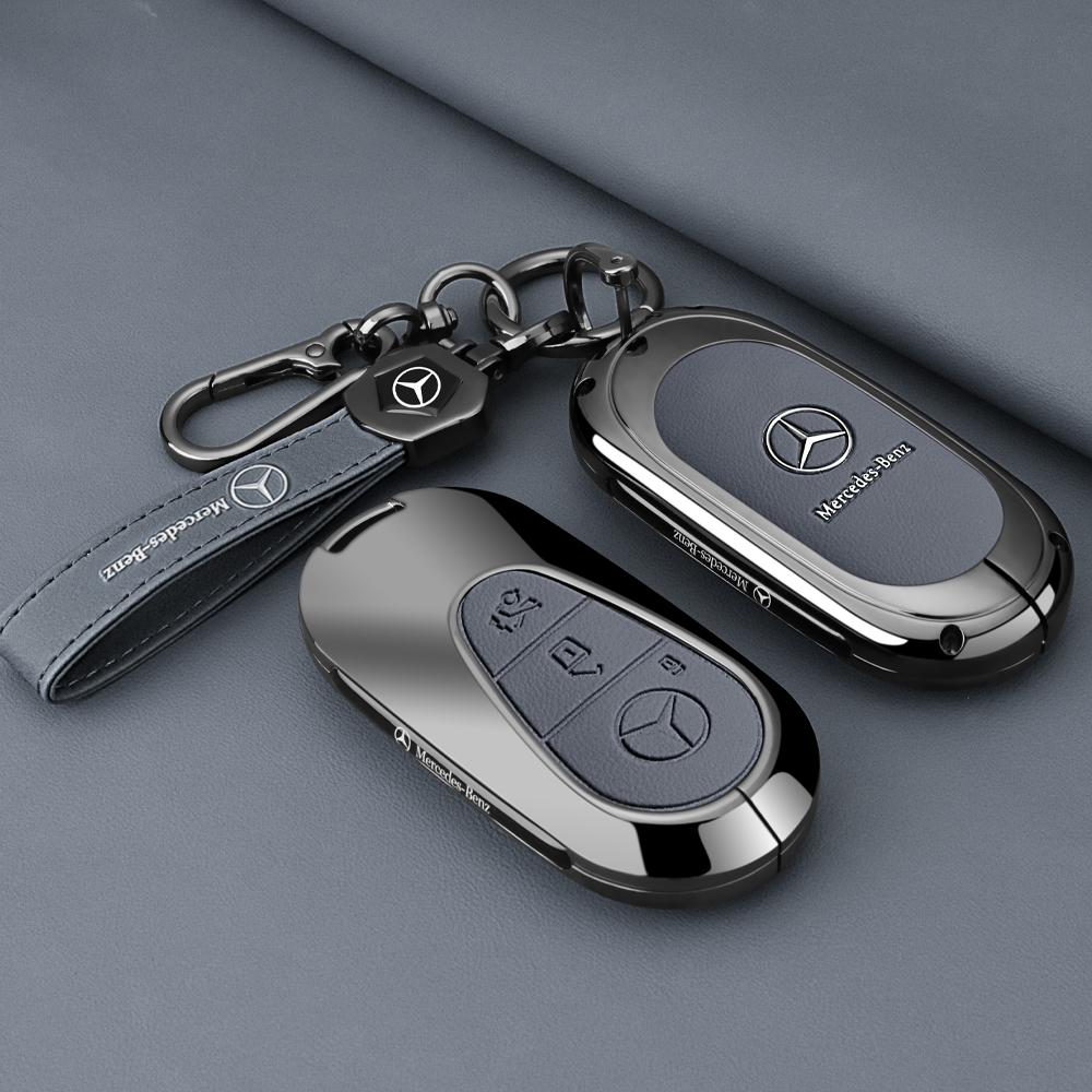 ZJH5   Leather Smart Remote Key Protector Car Key Case Cover For Mercedes Benz A C E S GLC GLE GLB W204 W205 W206 W212 W213 W221 W223