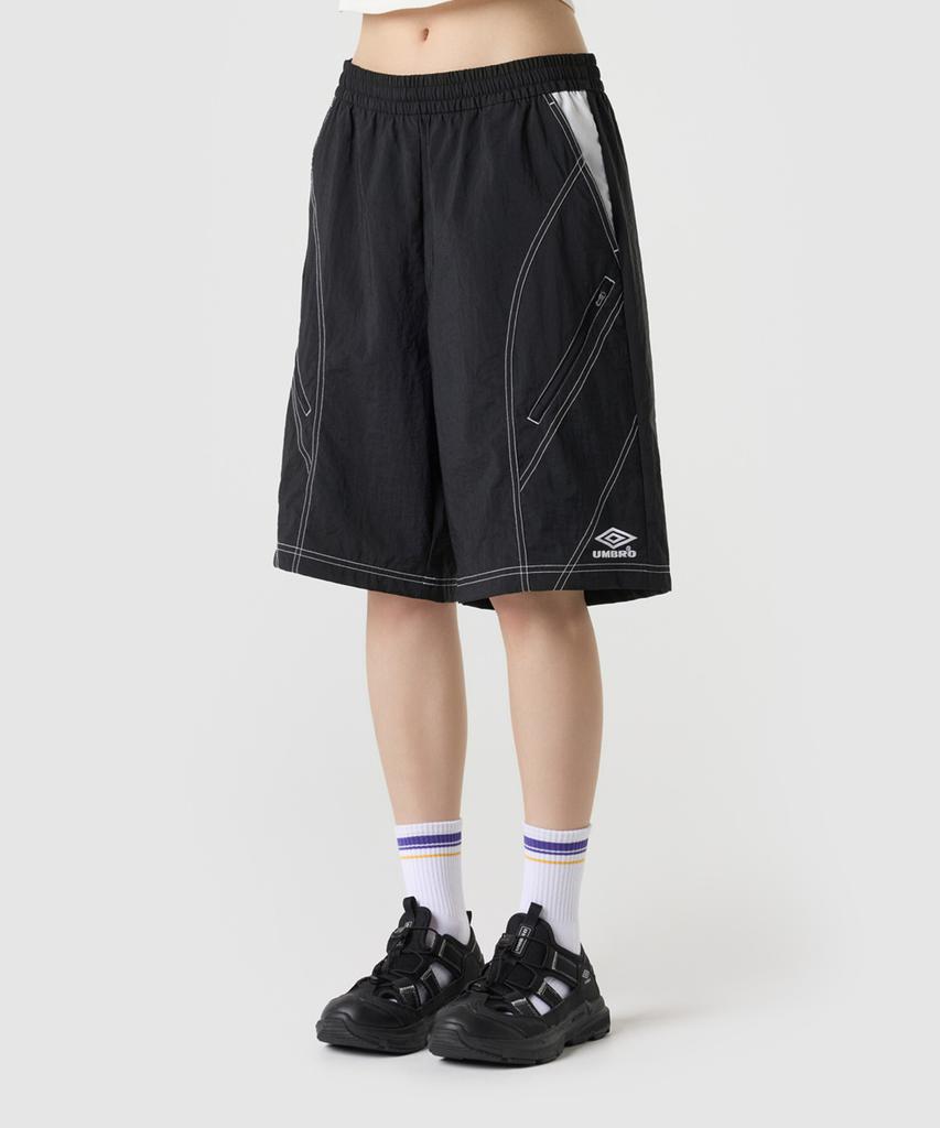 UMBRO Crispy Taslan 5,5-Länge Bermuda-Shorts Schwarz Ur221Chp58 (Eine Art)