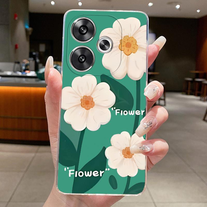 For Xiaomi Poco F6 5G Case Clear Luxury Fashion Butterfly Flower Soft Silicone TPU Casing For Redmi Turbo 3 PocoF6 5G Phone Case
