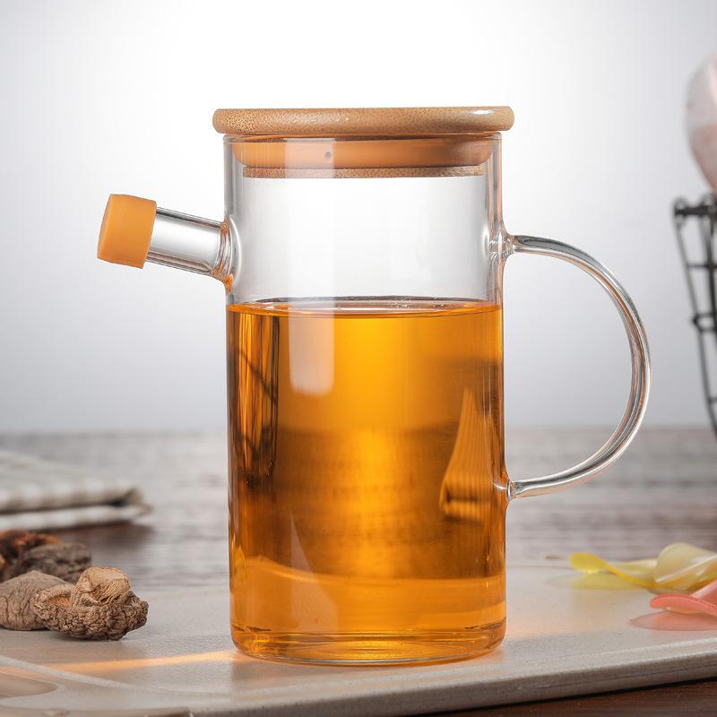 

Бытовая стеклянная масленка без свинца, бутылка для наливания масла, соевого соуса, уксуса, кунжутного масла, бутылка для хранения, защита от протекания, кухонный инструмент